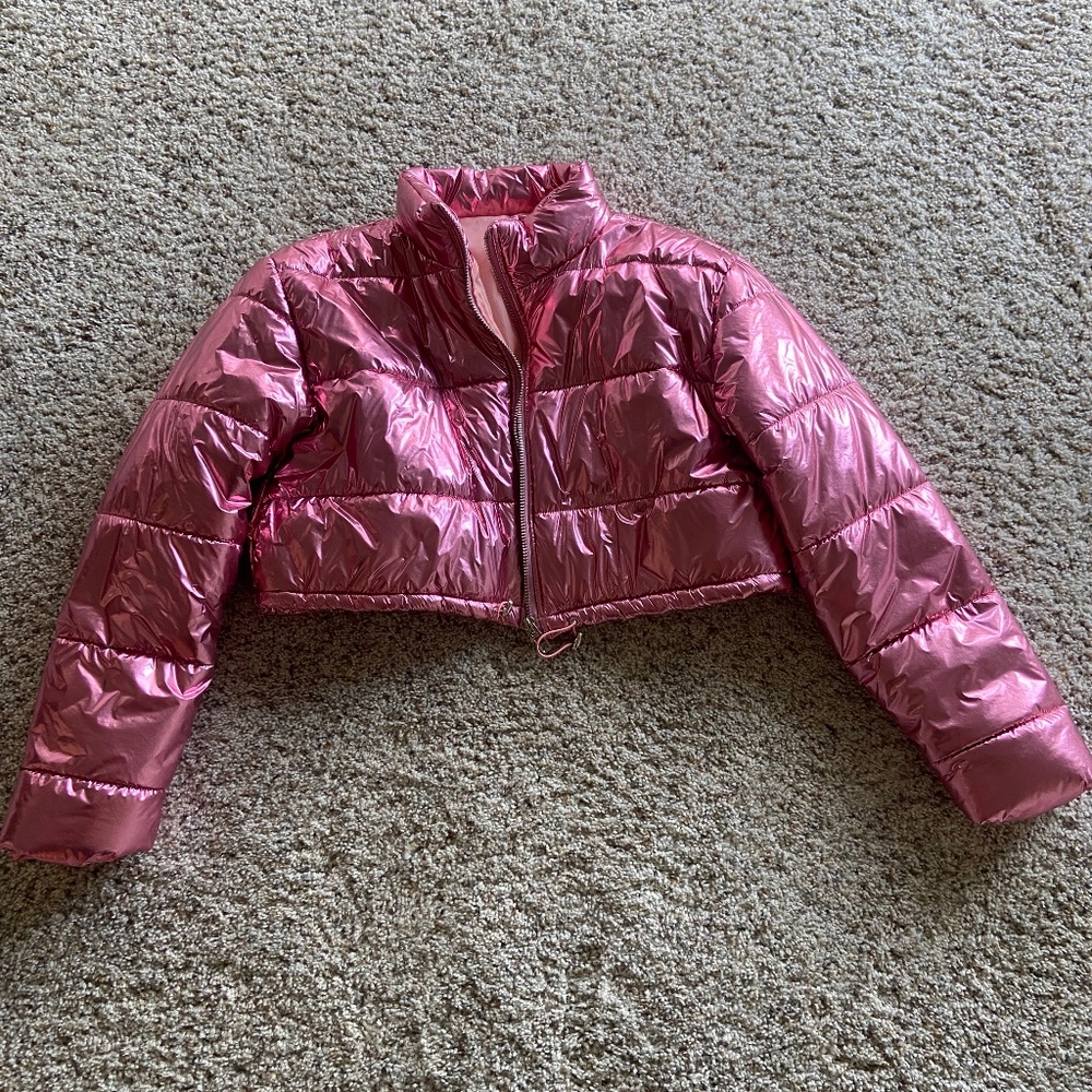 Addie Belle Boutique Pink Puffer Jacket